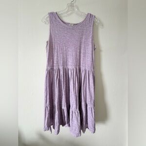 Lavender Sleeveless Tiered Dress